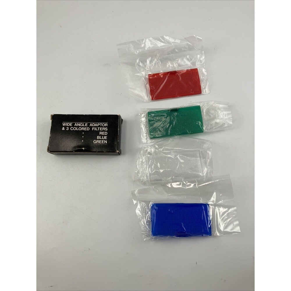 Wide Angle Adaptor & 3 Colored Filters - Red, Blue, Green